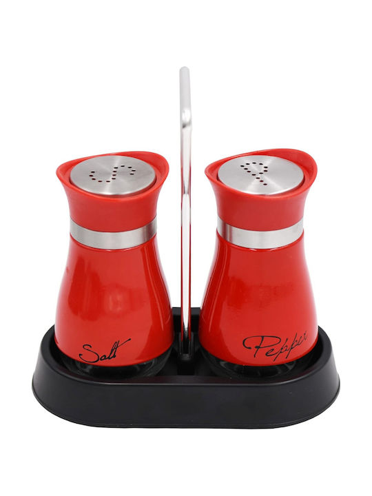 Set Sare și Piper Inox cu Suport 2buc