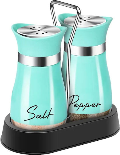 Set Sare și Piper Inox cu Suport 2buc