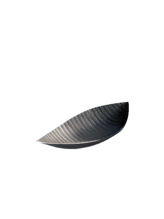 Karvounis Platou Decorativ Oval Metalic Neagră 1buc 50x24x11buc Karvounis Platou Decorativ Oval Metalic Neagră 1buc 50x24x11buc