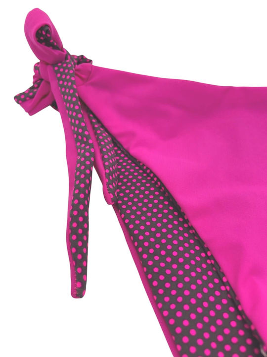 Double Face 91156 Bikini Slip with Ties Fuchsia