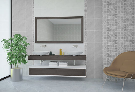 Kai Group Capri Плочка На закрито Керамичен Матов 40x25см Светло сиво