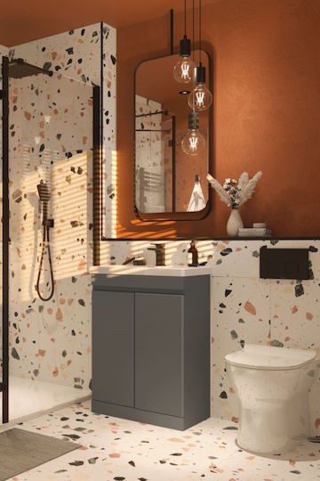 Karag Terrazo Placă Interior Porțelanat Mat 120x60cm Alb
