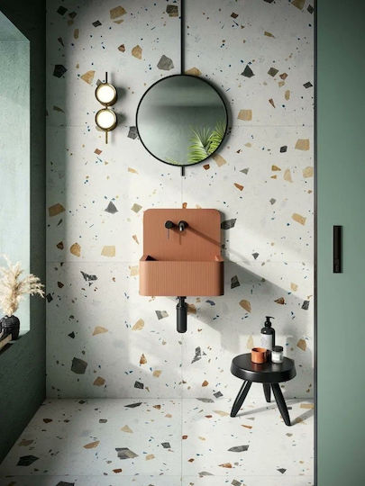 Karag Terrazo Placă Interior Porțelanat Mat 120x60cm Alb