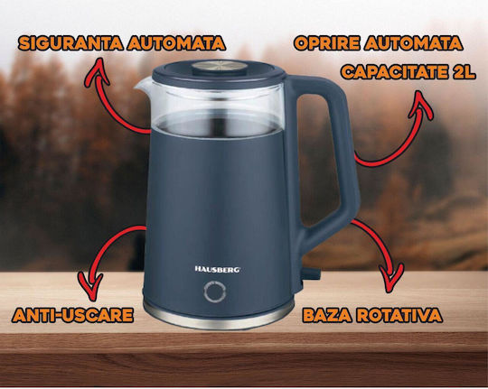Hausberg Βραστήρας 1.8lt 1800W Μπλε