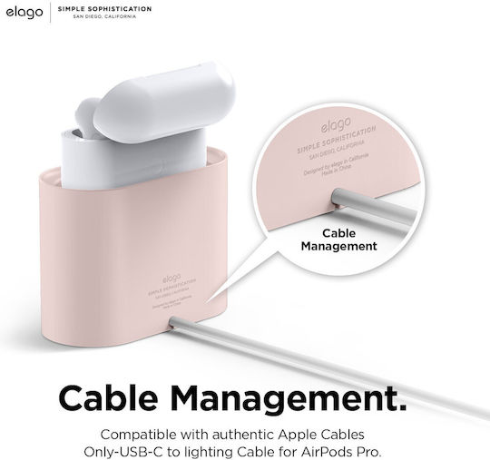 Elago Silicone Charging Station Pink for Apple AirPods Pro