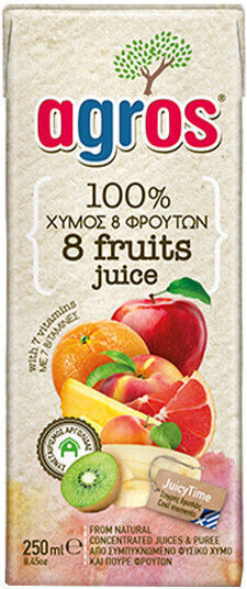 Agros Χυμός 8 Φρούτα 250ml