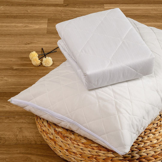 Melinen Protective Cover Queen with Skirt White 160x200+40cm