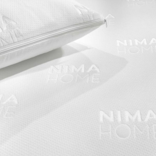 Nima Protective Cover Double Waterproof with Skirt Jacquard White 150x200+30cm