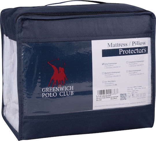 Greenwich Polo Club Protective Cover King Size with Skirt 2340 White 180x200+35cm