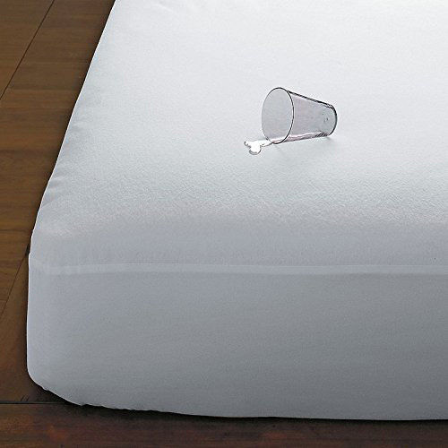 Gentug Protective Cover Queen Waterproof with Elastic Bands Comfort Nights White Waterproof Mattress Protector 160x200cm 160x200cm