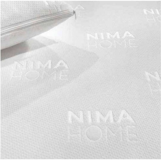 Nima Protective Cover King Size Waterproof with Skirt Jacquard White 180x200+30cm