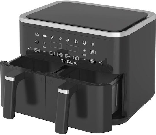 Tesla Air Fryer με Wi-Fi & Διπλό Αποσπώμενο Κάδο 9lt Μαύρο AF900BSD