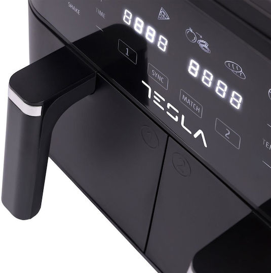 Tesla Air Fryer με Wi-Fi & Διπλό Αποσπώμενο Κάδο 9lt Μαύρο AF900BSD