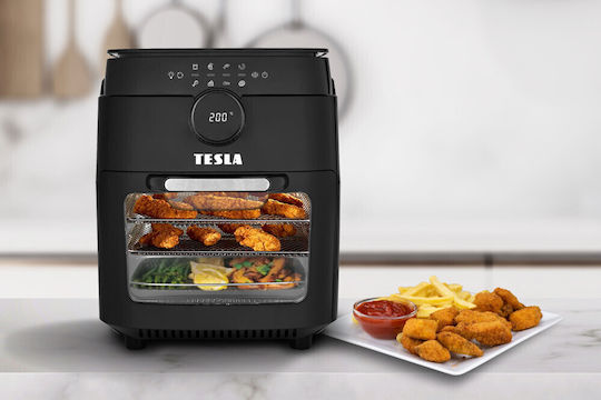 Tesla AirCook & Grill QG800 Еър Фрайър с Wi-Fi 12 лт Черен