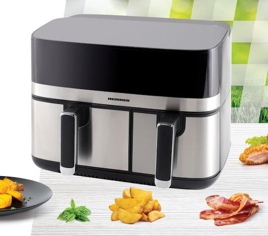 Heinner Air Fryer with Double Detachable Bucket 8.6lt Black HAF-H9DB17BKS
