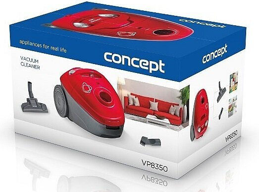 Concept Bello Ηλεκτρική Σκούπα 700W με Σακούλα 1.8lt Κόκκινη