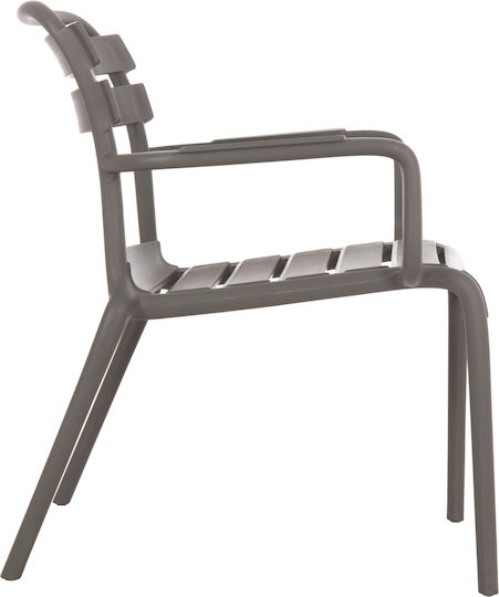 Outdoor Chair Polypropylene Korver Dark Olive Green 48x67x46cm
