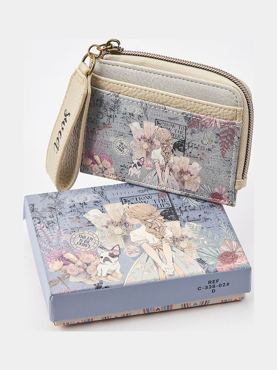 Damen Geldbörse Klassisch Beige