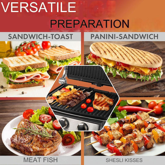 Profi Cook Sandwich Maker pentru for 2 Sandwiches Sandvișuri 2000W Inox