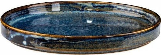 Verlo Teller Suppe aus Porzellan Blau mit Durchmesser 25cm