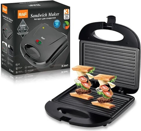 Raf Τοστιέρα για 2 Τοστ 850W Μαύρη