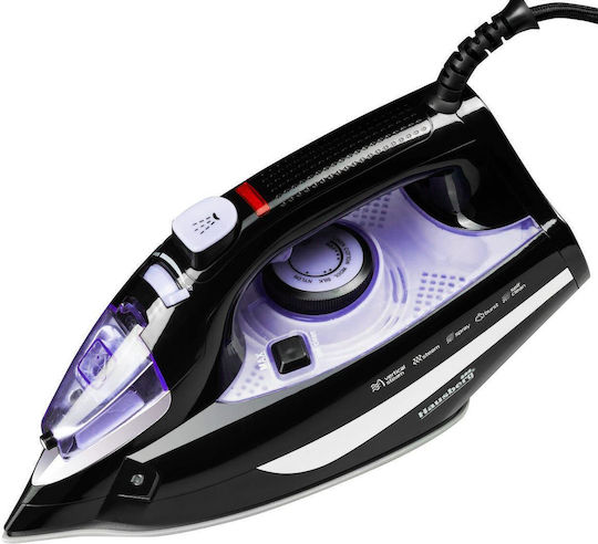Hausberg Fier de Călcat cu Aburi 2300W cu Talpă Ceramică și Debit Continu de Abur 18g/min