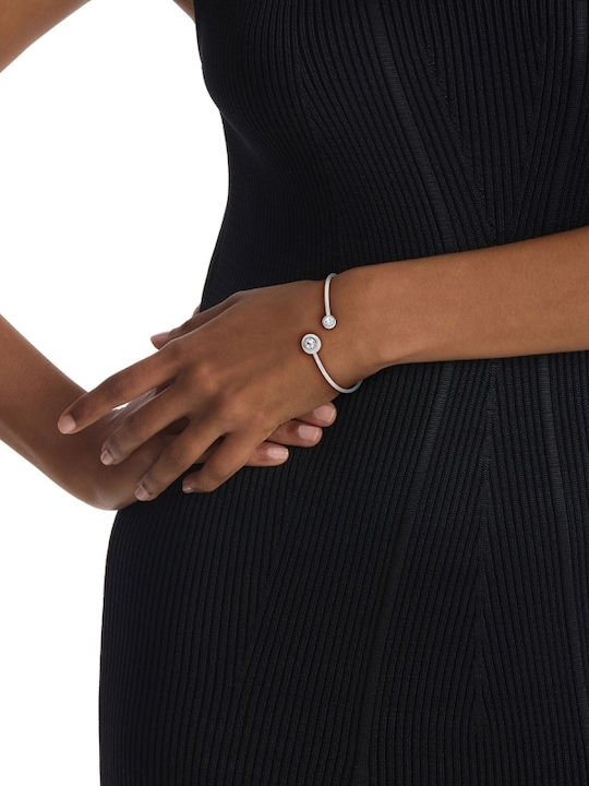 Calvin Klein Women's Steel Handcuff Bracelet with Zircon 17.5cm