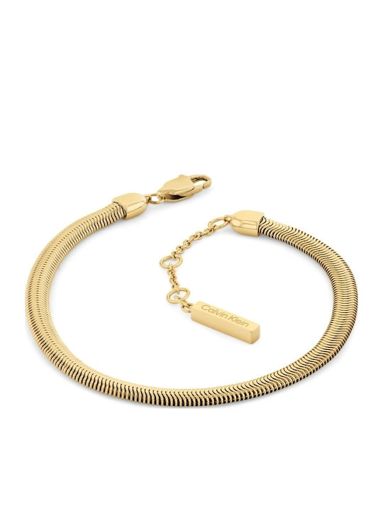 Calvin Klein Women's Set Bracelets Made of Gold Plated Steel with Zircon 17cm