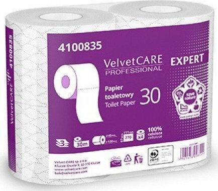 Velvet Тоалетна Хартия 4 Рола 3 Пластове 4 Опаковки