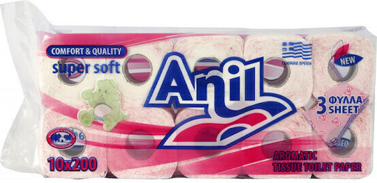 Anil Super Soft Χαρτί Υγείας 10 Ρολά 3 Φύλλων (110gr/Ρολό)