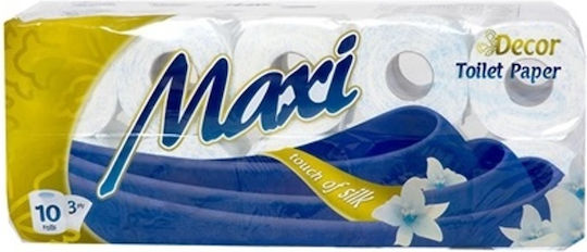 Maxi Deco Χαρτί Υγείας 10 Ρολά 3 Φύλλων (100gr/Ρολό)