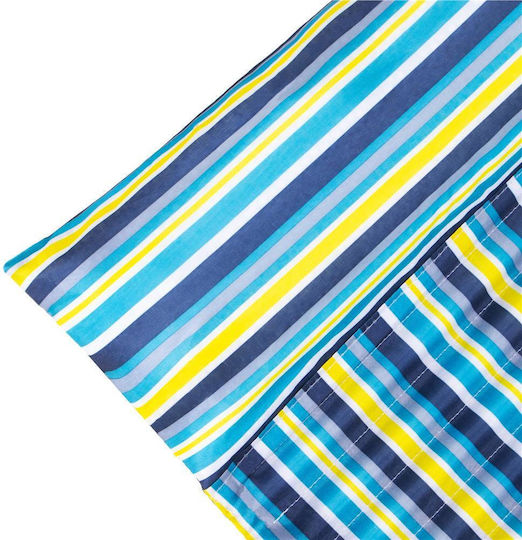 Foldable Beach Mattress Foam Ultra-light Pillow Carrying Handle 60x180cm Blue Yellow