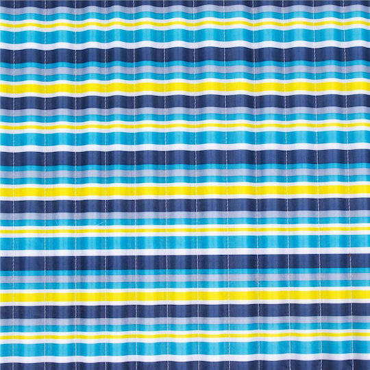 Foldable Beach Mattress Foam Ultra-light Pillow Carrying Handle 60x180cm Blue Yellow