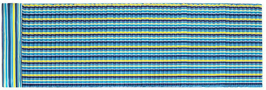 Foldable Beach Mattress Foam Ultra-light Pillow Carrying Handle 60x180cm Blue Yellow