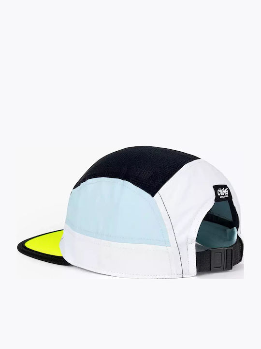 Ciele Gocap Field Iconic Bar Unisex Mütze Recyceltes Polyester Weiß Schwarz U-2-ca-0060-wh001