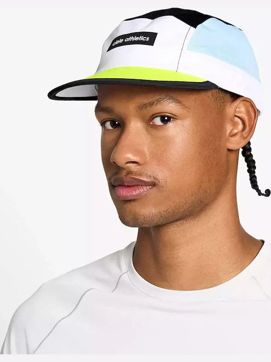 Ciele Gocap Field Iconic Bar Unisex Hat Recycled Polyester White Black U-2-ca-0060-wh001