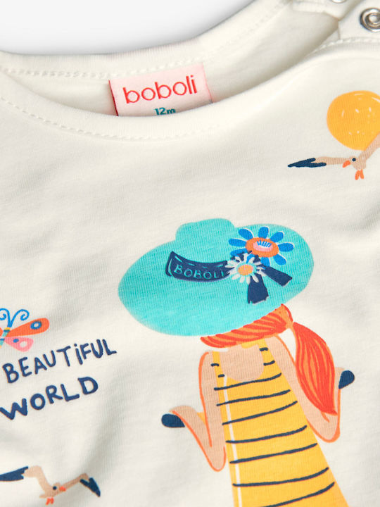 Set pentru copii cu șorturi Vară 2buc Off-white