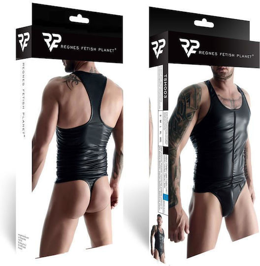 Regnes Fetish Planet Top Sexy pentru bărbați Negru