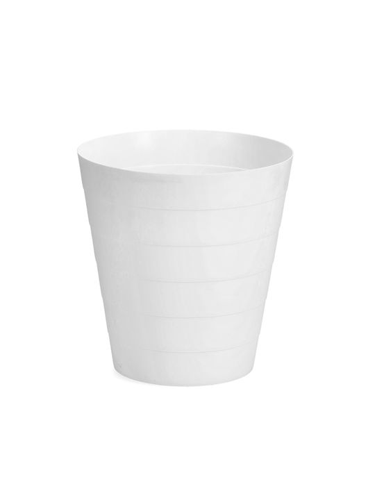Waste Bin Waste Plastic White 13.5lt 1pcs