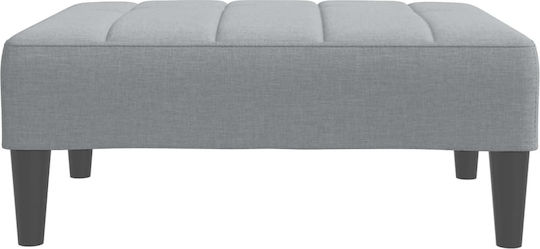 Stoff Fußhocker Hellgrau 77x55x31cm