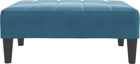 Stool Footstool Upholstered with Velvet Blue 77x55x31cm
