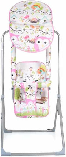 Moni Metal Kids Swing with Protector and Seat Belt Funny for 6+ Years Pink