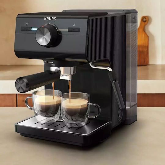 Krups Authentic Espresso Coffee Machine 1100W Pressure 15bar Black XP381810