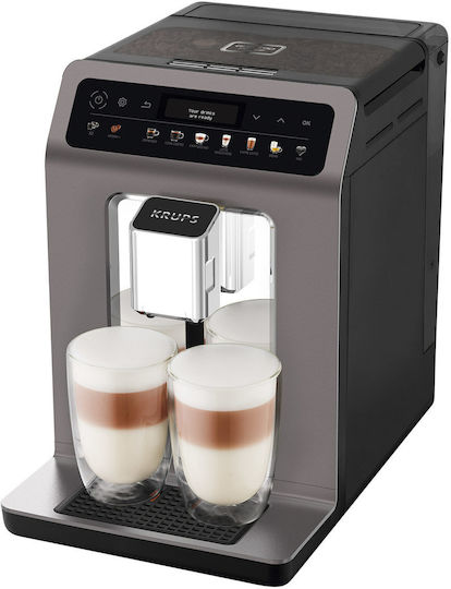 Krups Evidence One Αυτόματη Μηχανή Espresso 1450W Πίεσης 15bar με Μύλο Άλεσης Γκρι EA895E10