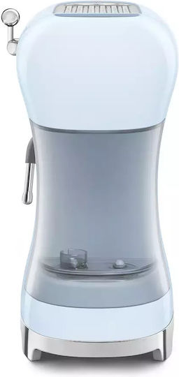 Smeg Μηχανή Espresso 1350W Πίεσης 15bar Γαλάζια ECF02PBEU