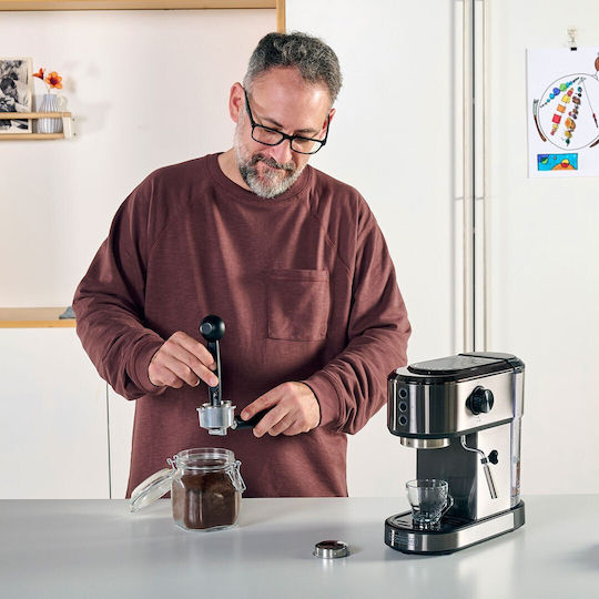 Black & Decker Μηχανή Espresso 1350W Πίεσης 20bar Μαύρη ES9200090B
