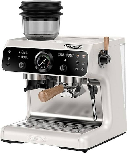 Hibrew H7B Automatic Espresso Coffee Machine 2800W Pressure 20bar with Grinder Silver ip073859