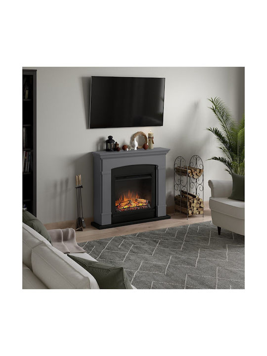Tagu Helmi Επιδαπέδιο Ηλεκτρικό Τζάκι 1500W 107.2x95.2cm Γκρι