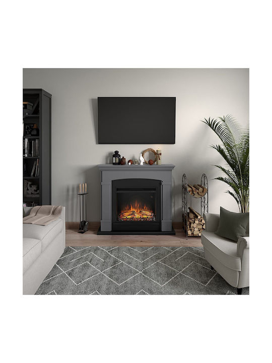 Tagu Helmi Επιδαπέδιο Ηλεκτρικό Τζάκι 1500W 107.2x95.2cm Γκρι