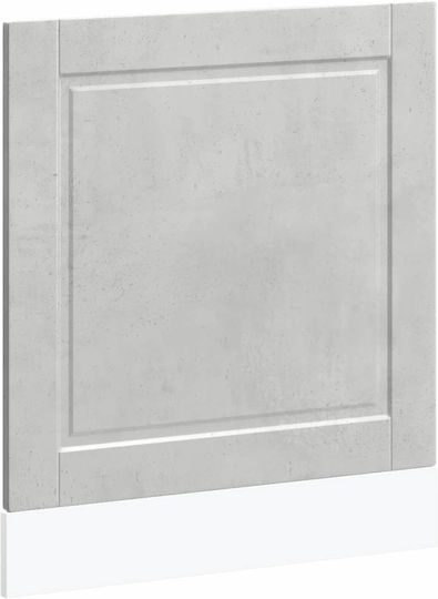 Vidaxl Dishwasher Panel Porto Concrete Gray 60x1.5x67 cm